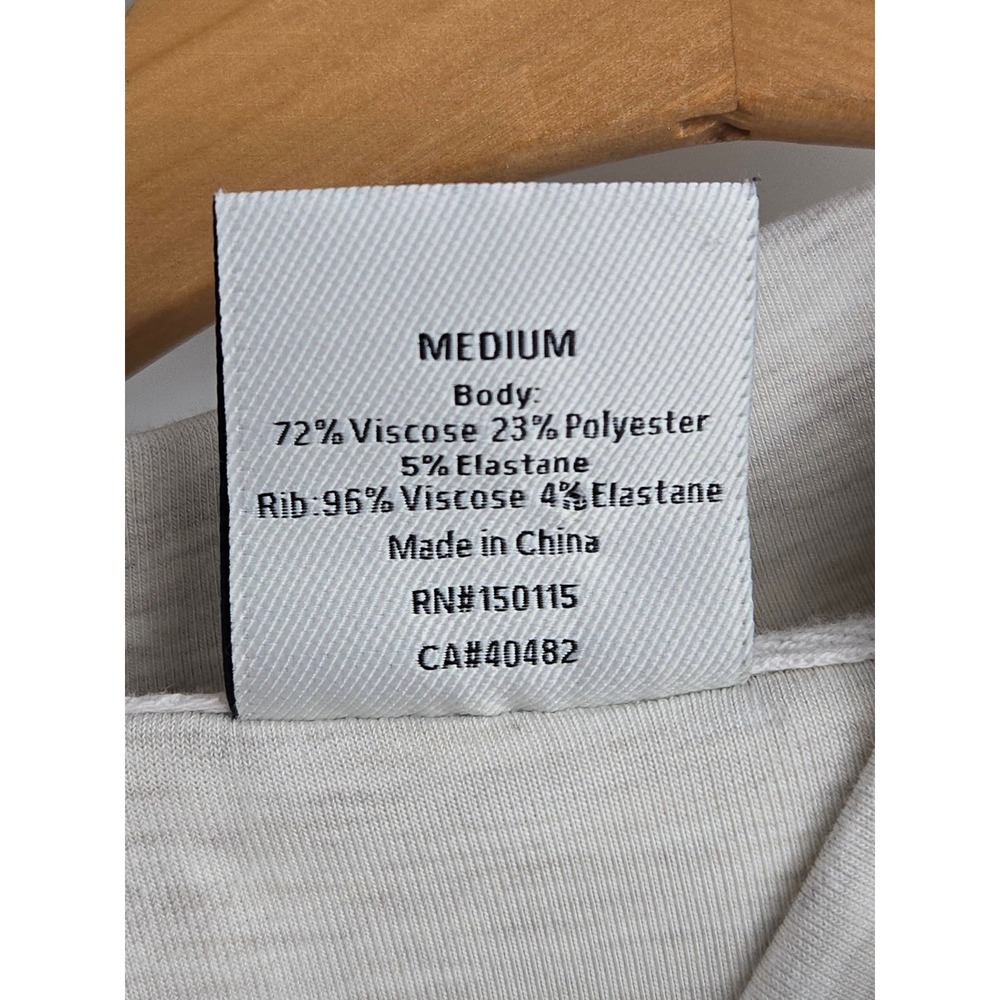 Varley Betsy Sweatshirt Oatmeal Heather Cowl Neck Drawstring Hem Medium - Picture 4 of 14